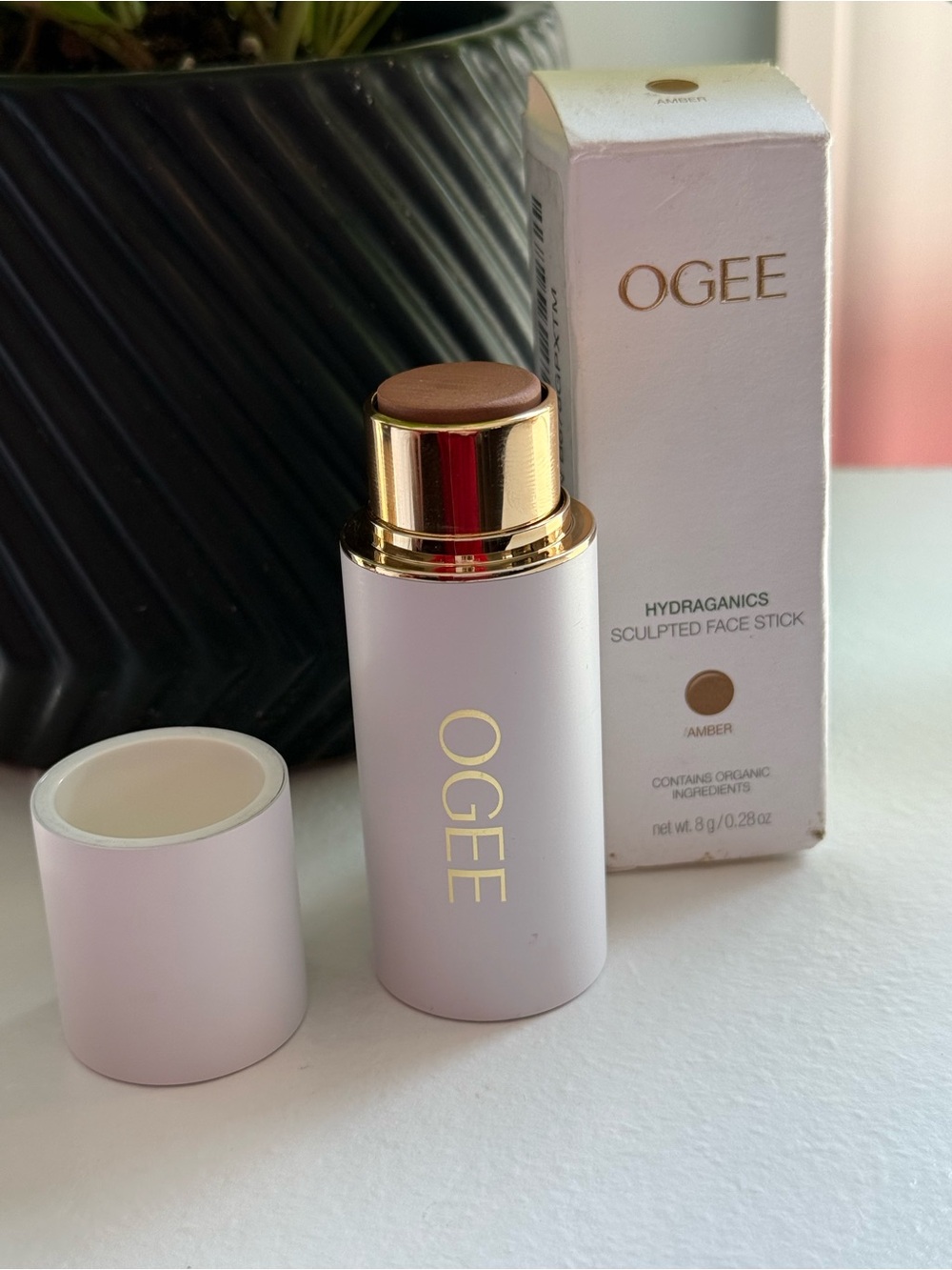 NEW Ogee Sculpted Face Stick Amber Bronzer Contour 0.28 oz NIB